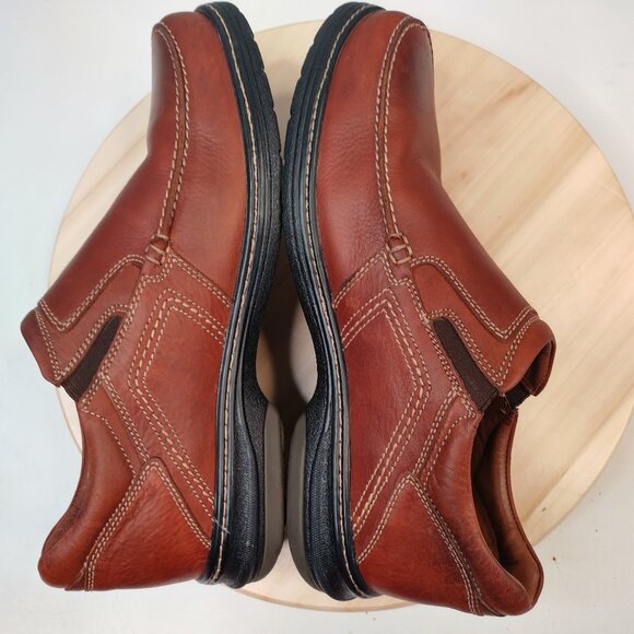 Johnston & Murphy Colvard Moc Toe Venetian Cognac Waterproof Loafer Men US 10M - Picture 10 of 14